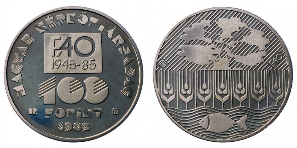 100 forint FAO 1985 PP